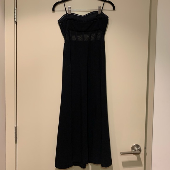 Cinq a sept black Honora Mesh Strapless Dress - Picture 2 of 6